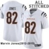 White Embroidered Marvin Jones Cincinnati Bengals #82 Stitched Jersey