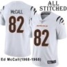 White Embroidered Ed McCall Cincinnati Bengals #82 Stitched Jersey