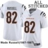 White Embroidered Wade Russell Cincinnati Bengals #82 Stitched Jersey
