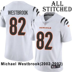 White Embroidered Michael Westbrook Cincinnati Bengals #82 Stitched Jersey
