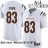 White Embroidered Sherman White Cincinnati Bengals #83 Stitched Jersey