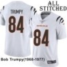 White Embroidered Bob Trumpy Cincinnati Bengals #84 Stitched Jersey