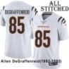 White Embroidered Allen DeGraffenreid Cincinnati Bengals #85 Stitched Jersey