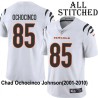 White Embroidered Chad Johnson Cincinnati Bengals #85 Stitched Jersey