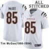 White Embroidered Tim McGee Cincinnati Bengals #85 Stitched Jersey