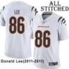 White Embroidered Donald Lee Cincinnati Bengals #86 Stitched Jersey