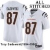 White Embroidered Troy Sadowski Cincinnati Bengals #87 Stitched Jersey