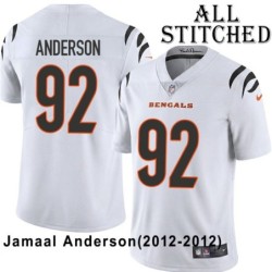 White Embroidered Jamaal Anderson Cincinnati Bengals #92 Stitched Jersey