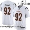 White Embroidered Eric Ogbogu Cincinnati Bengals #92 Stitched Jersey
