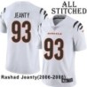 White Embroidered Rashad Jeanty Cincinnati Bengals #93 Stitched Jersey