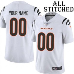 White [Customized]Embroidered Cincinnati Bengals Custom Stitched ANY PATCH