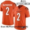 Orange Embroidered Evan McPherson Cincinnati Bengals #2 Stitched Jersey