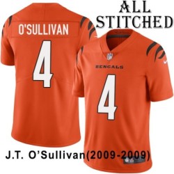 Orange Embroidered J.T. O'Sullivan Cincinnati Bengals #4 Stitched Jersey