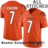 Orange Embroidered Boomer Esiason Cincinnati Bengals #7 Stitched Jersey