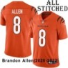 Orange Embroidered Brandon Allen Cincinnati Bengals #8 Stitched Jersey