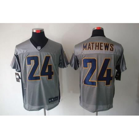 [NEW,Gray-Shadow]Ryan Mathews Football Jersey -San Diego #24 Gray Jersey