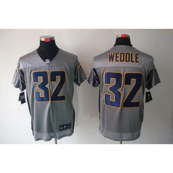 [NEW,Gray-Shadow]Eric Weddle Football Jersey -San Diego #32 Gray Jersey
