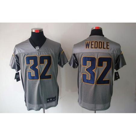 [NEW,Gray-Shadow]Eric Weddle Football Jersey -San Diego #32 Gray Jersey