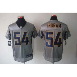 [NEW,Gray-Shadow]Melvin Ingram Football Jersey -San Diego #54 Gray Jersey