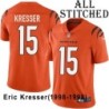 Orange Embroidered Eric Kresser Cincinnati Bengals #15 Stitched Jersey