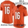 Orange Embroidered Andrew Hawkins Cincinnati Bengals #16 Stitched Jersey