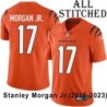 Orange Embroidered Stanley Morgan Jr. Cincinnati Bengals #17 Stitched Jersey