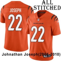 Orange Embroidered Johnathan Joseph Cincinnati Bengals #22 Stitched Jersey