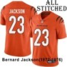 Orange Embroidered Bernard Jackson Cincinnati Bengals #23 Stitched Jersey
