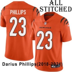 Orange Embroidered Darius Phillips Cincinnati Bengals #23 Stitched Jersey