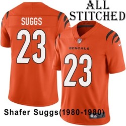 Orange Embroidered Shafer Suggs Cincinnati Bengals #23 Stitched Jersey