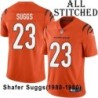 Orange Embroidered Shafer Suggs Cincinnati Bengals #23 Stitched Jersey
