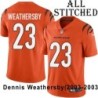 Orange Embroidered Dennis Weathersby Cincinnati Bengals #23 Stitched Jersey