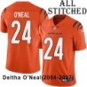 Orange Embroidered Deltha O'Neal Cincinnati Bengals #24 Stitched Jersey