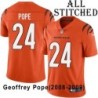 Orange Embroidered Geoffrey Pope Cincinnati Bengals #24 Stitched Jersey