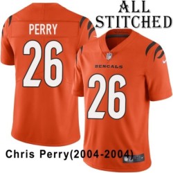 Orange Embroidered Chris Perry Cincinnati Bengals #26 Stitched Jersey