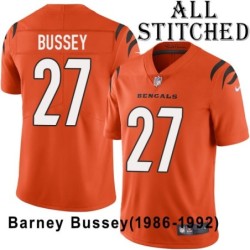 Orange Embroidered Barney Bussey Cincinnati Bengals #27 Stitched Jersey
