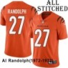 Orange Embroidered Al Randolph Cincinnati Bengals #27 Stitched Jersey