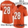 Orange Embroidered Cleo Montgomery Cincinnati Bengals #28 Stitched Jersey