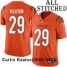 Orange Embroidered Curtis Keaton Cincinnati Bengals #29 Stitched Jersey