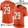 Orange Embroidered Marc Logan Cincinnati Bengals #29 Stitched Jersey