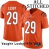Orange Embroidered Vaughn Lusby Cincinnati Bengals #29 Stitched Jersey