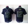 [NEW,Lights-Out]12th Fan Football Jersey -Seattle #12 Black Jersey