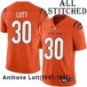 Orange Embroidered Anthone Lott Cincinnati Bengals #30 Stitched Jersey