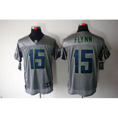 [NEW,Gray-Shadow]Matt Flynn Football Jersey -Seattle #15 Gray Jersey