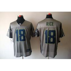 [NEW,Gray-Shadow]Sidney Rice Football Jersey -Seattle #18 Gray Jersey