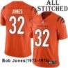 Orange Embroidered Bob Jones Cincinnati Bengals #32 Stitched Jersey