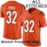 Orange Embroidered Mitchell Price Cincinnati Bengals #32 Stitched Jersey