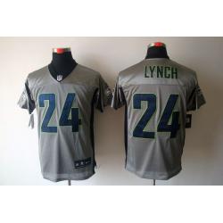 [NEW,Gray-Shadow]Marshawn Lynch Football Jersey -Seattle #24 Gray Jersey