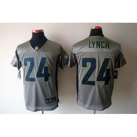 [NEW,Gray-Shadow]Marshawn Lynch Football Jersey -Seattle #24 Gray Jersey