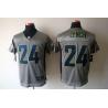 [NEW,Gray-Shadow]Marshawn Lynch Football Jersey -Seattle #24 Gray Jersey